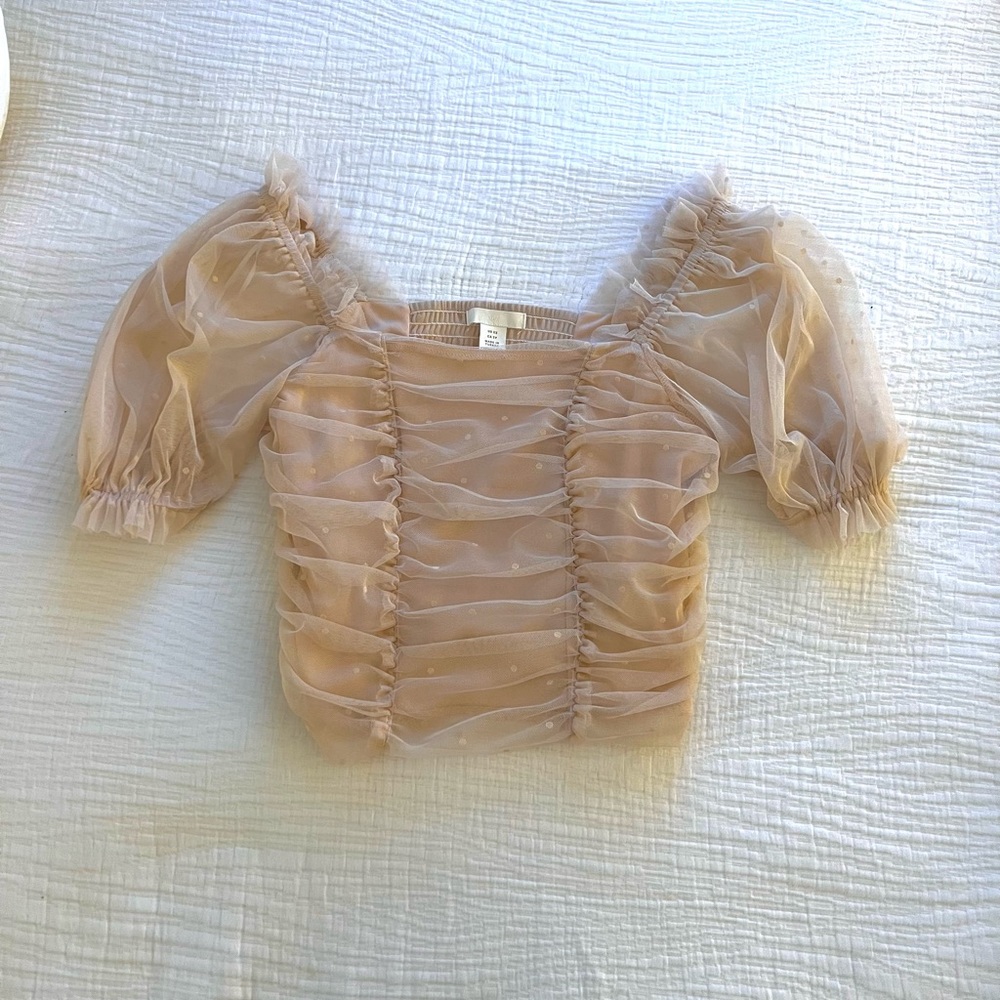 H&M Light Pink Tulle Top